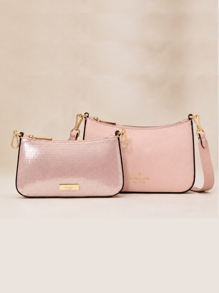 Kate Spade Crossbody Duo Set Rose Smoke Pink Nwt